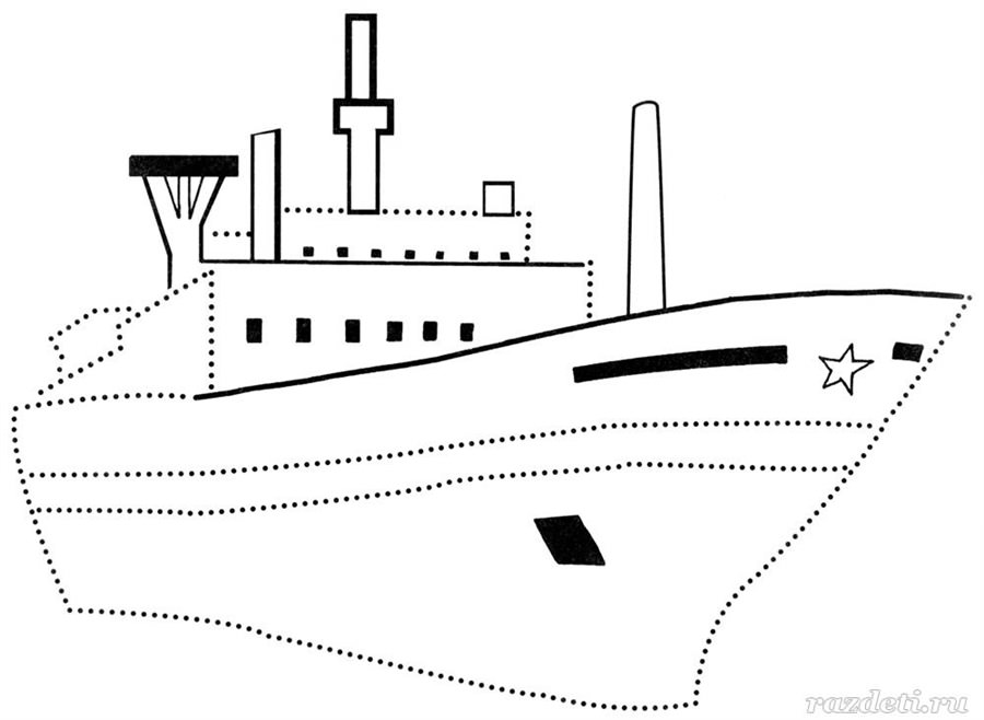 Розмальовка морський корабель