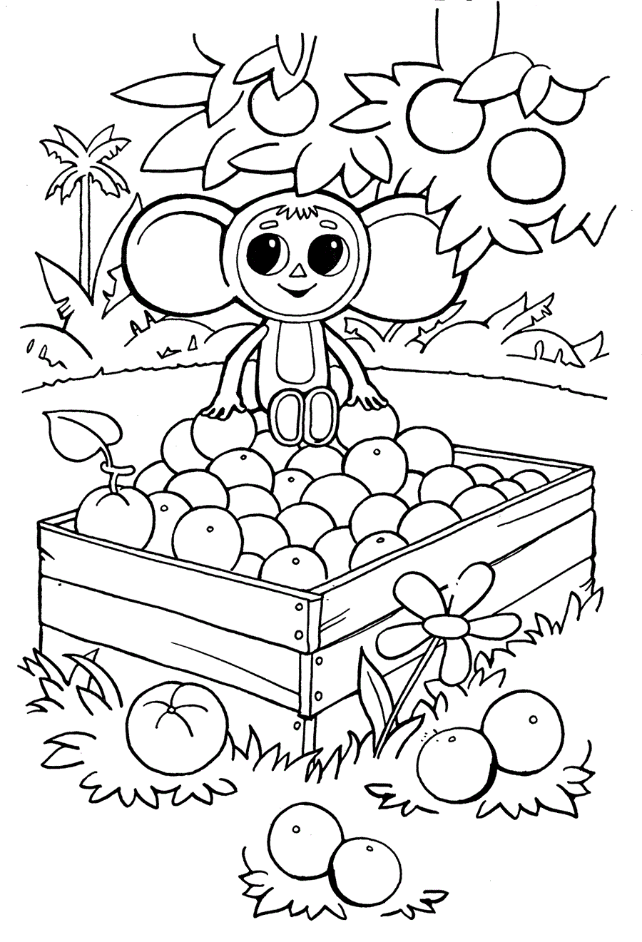 Чебурашка в яблуневому саду