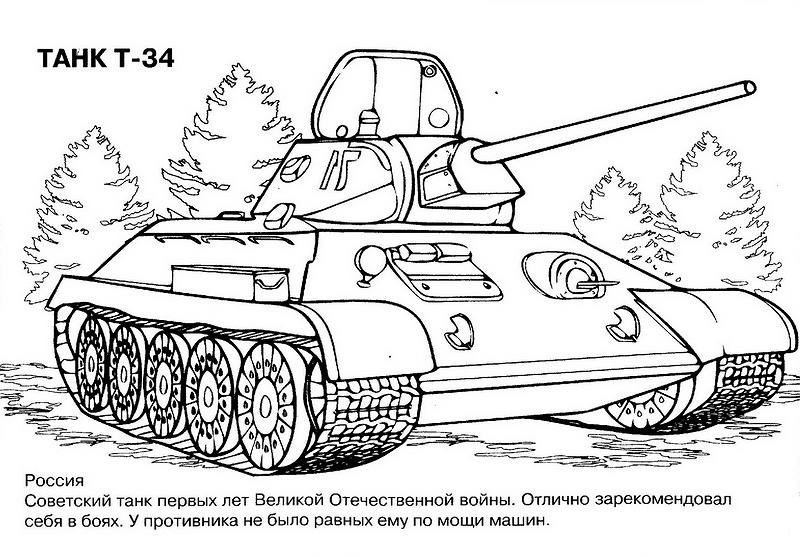 Розмальовки Танки Т-34