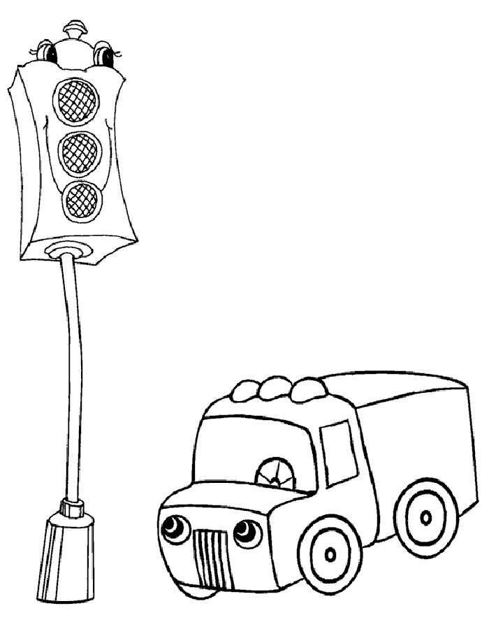 Світлофор і вантажівка