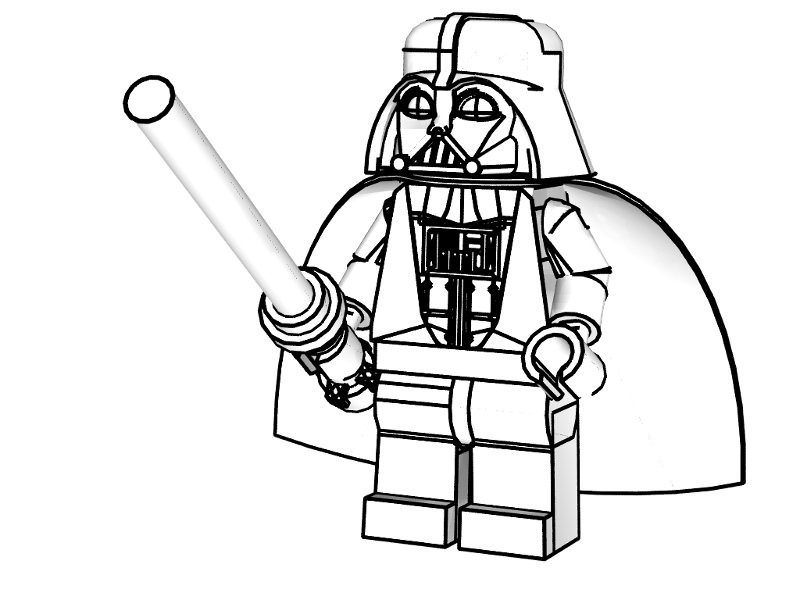 Розмальовка LEGO Star Wars Дарт Вэйдер