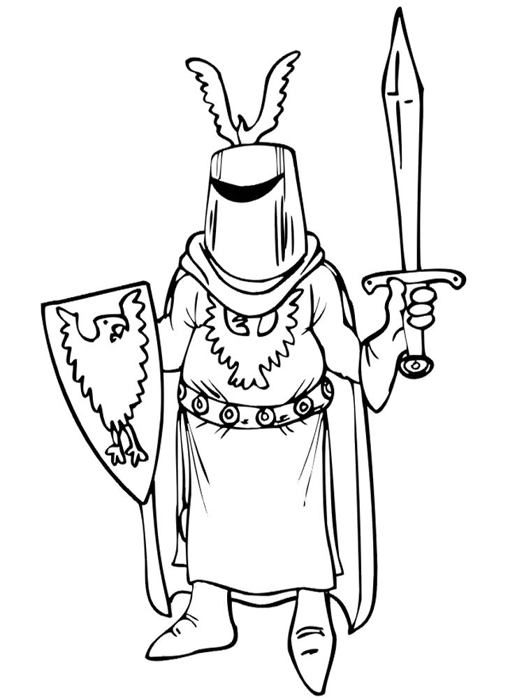 Лицар з щитом і мечем