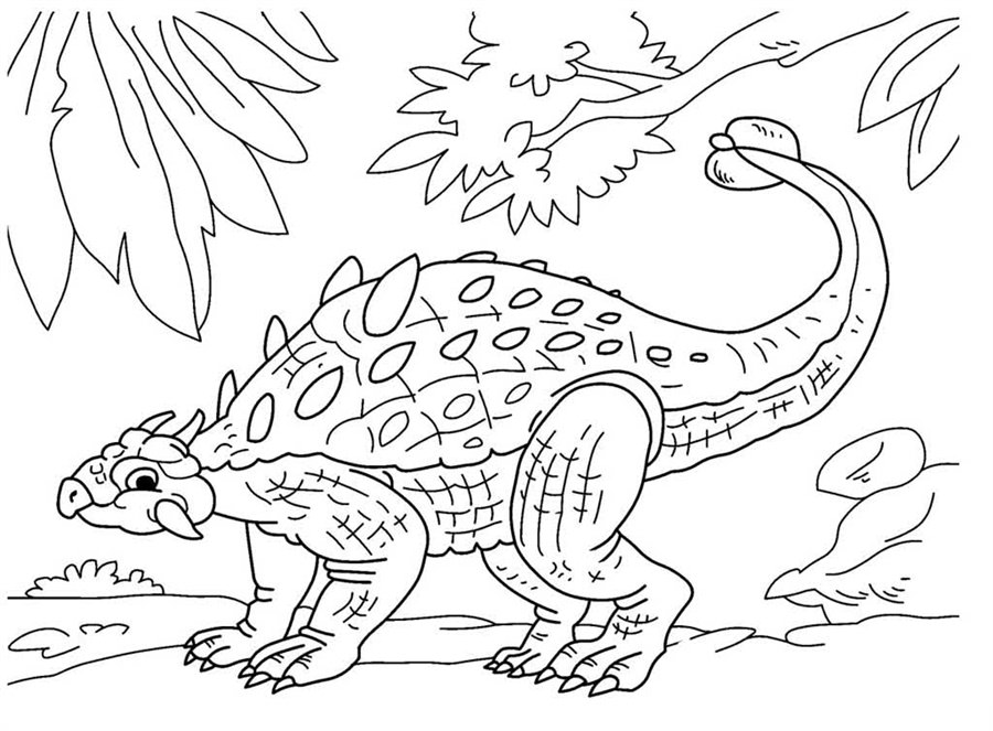 Розмальовка анкилозавр