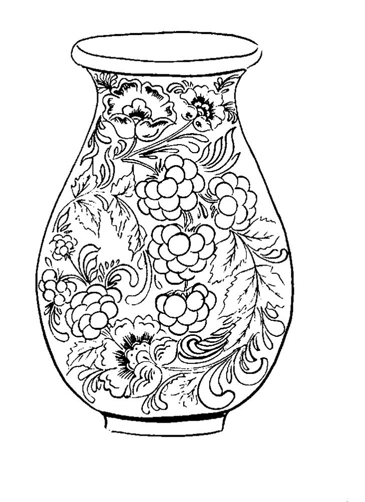 Хохлома ваза