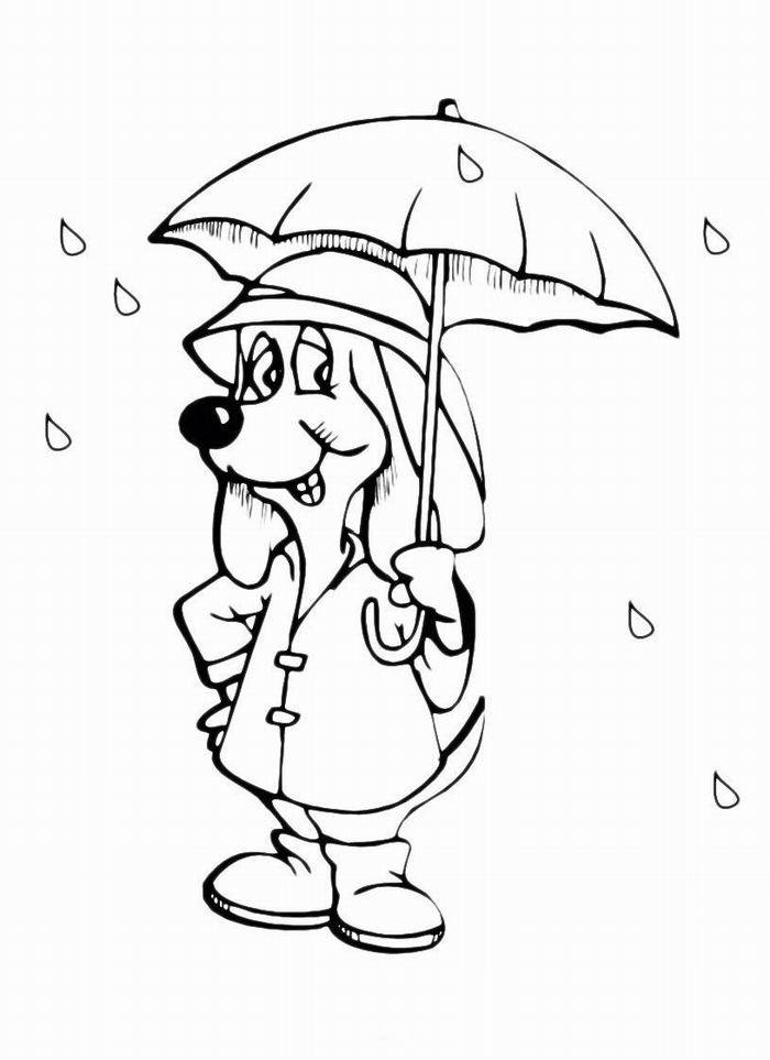 Собака з парасолькою