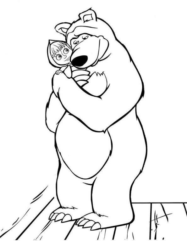 Малюнок Маша і ведмідь