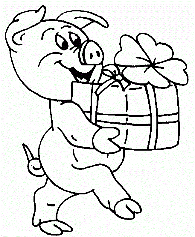 Свинка з подарунком