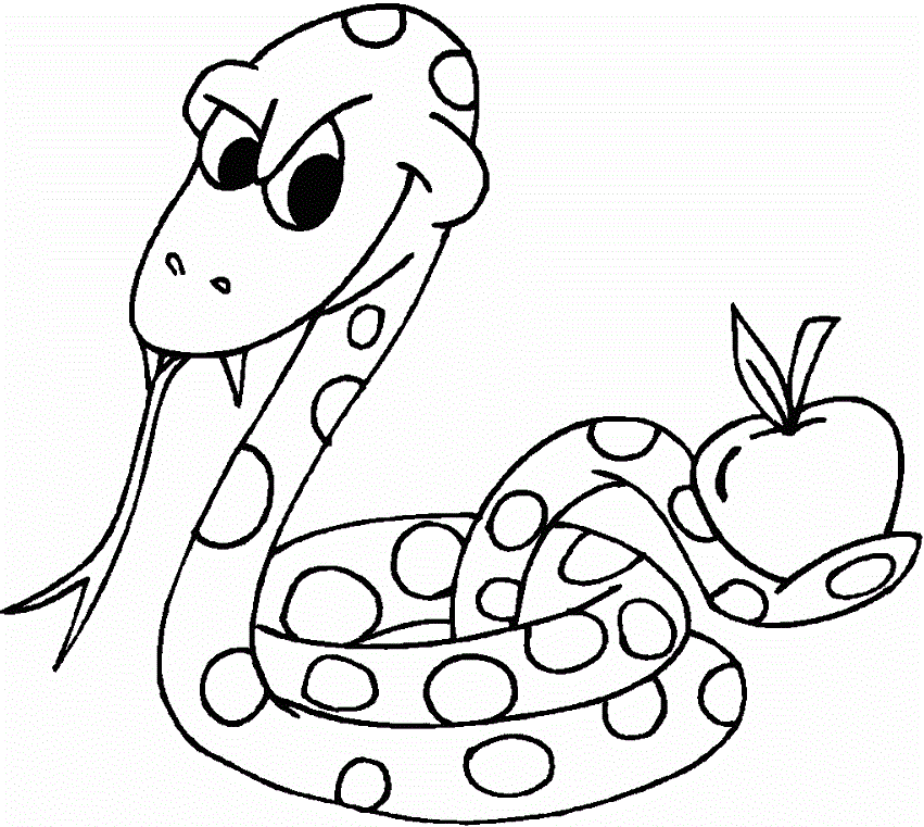 Змія з яблуком