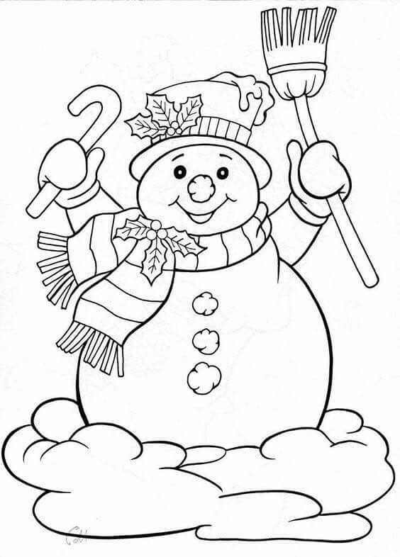 Сніговик з цукеркою