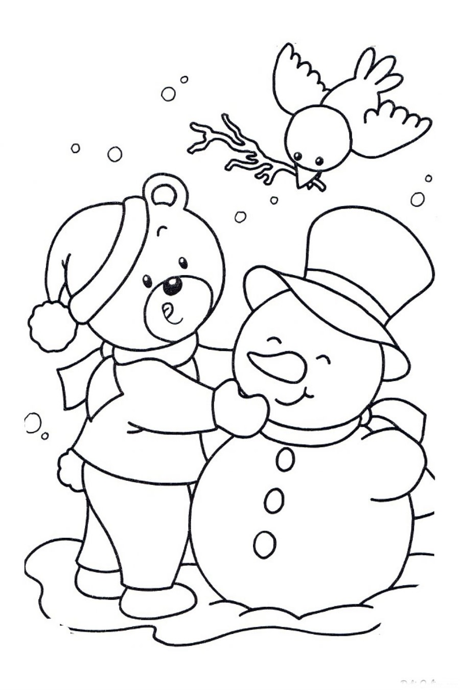 Сніговик і ведмедик