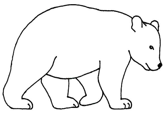 Ведмідь розмальовка