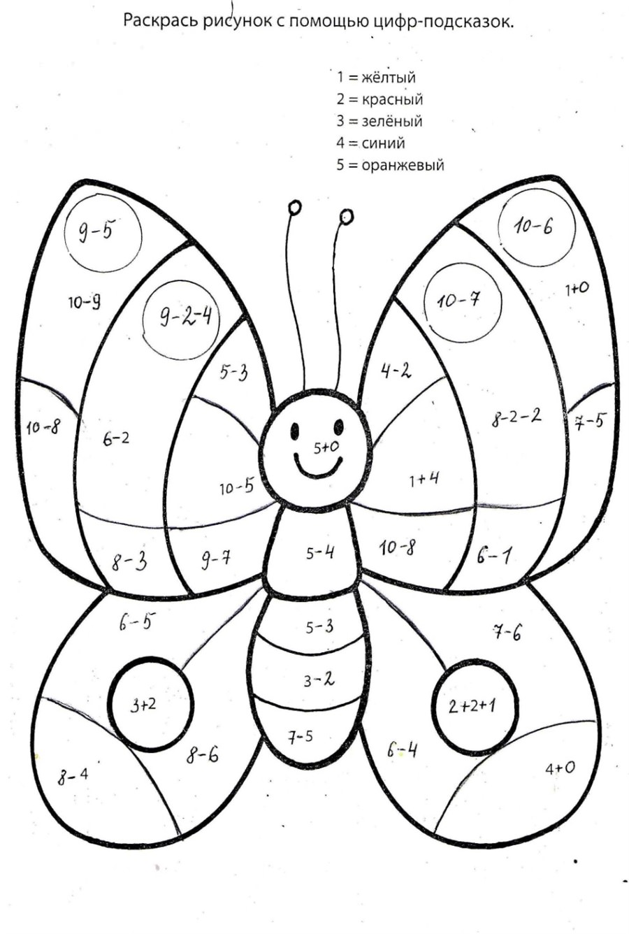 Розмальовки з прикладами метелик