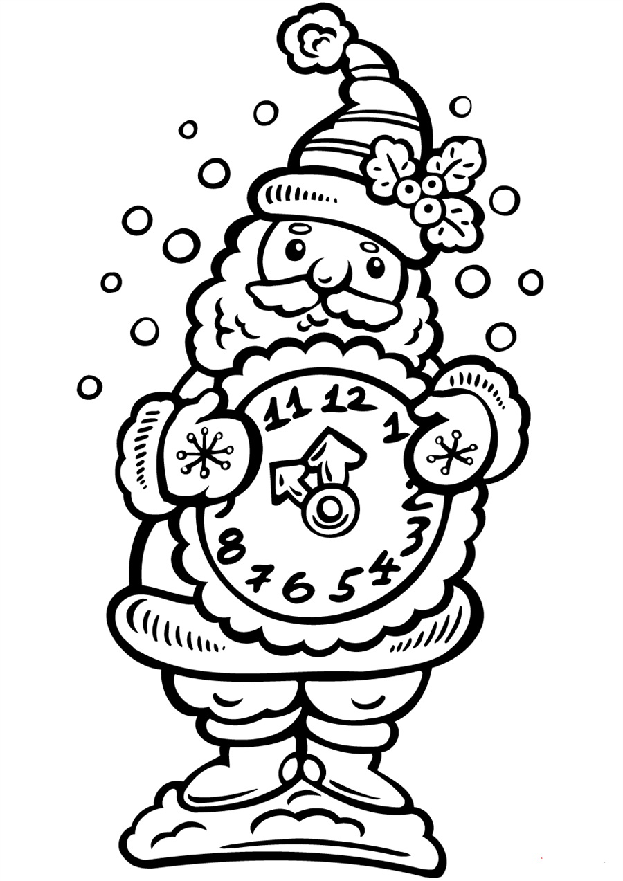 Новорічні годинник Дід Мороз