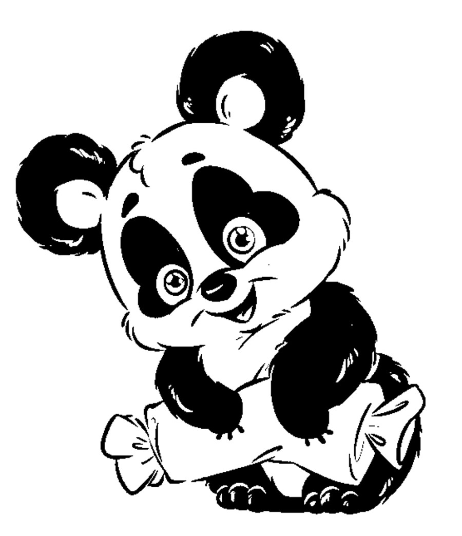 Панда з цукеркою