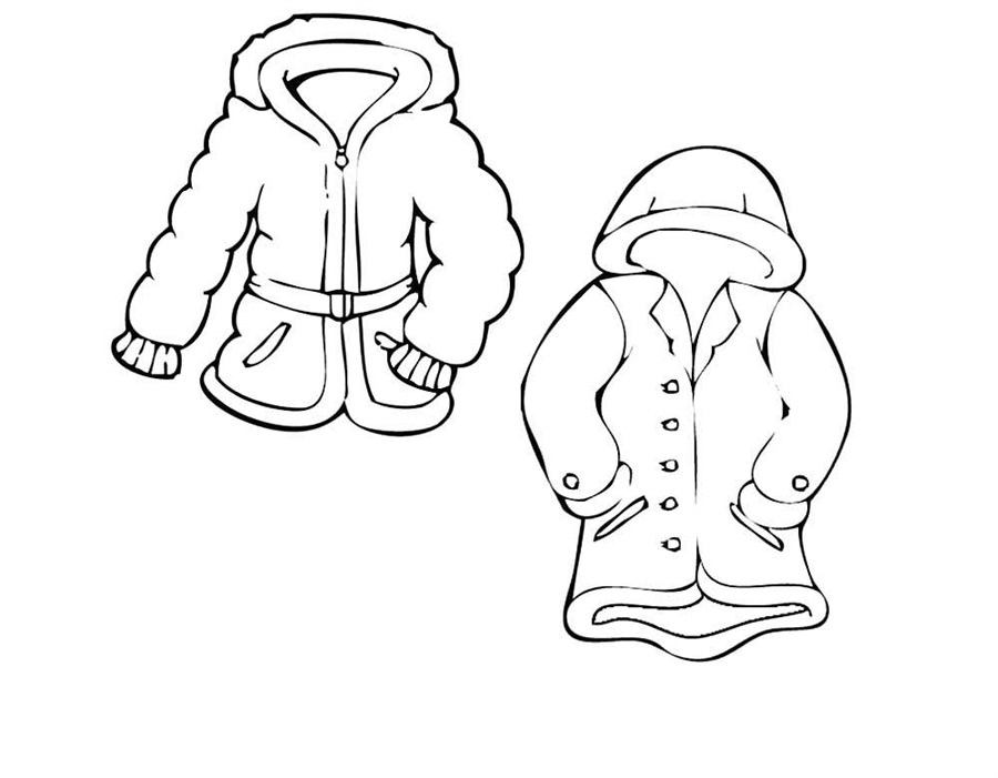 Розмальовка Зимові пальто
