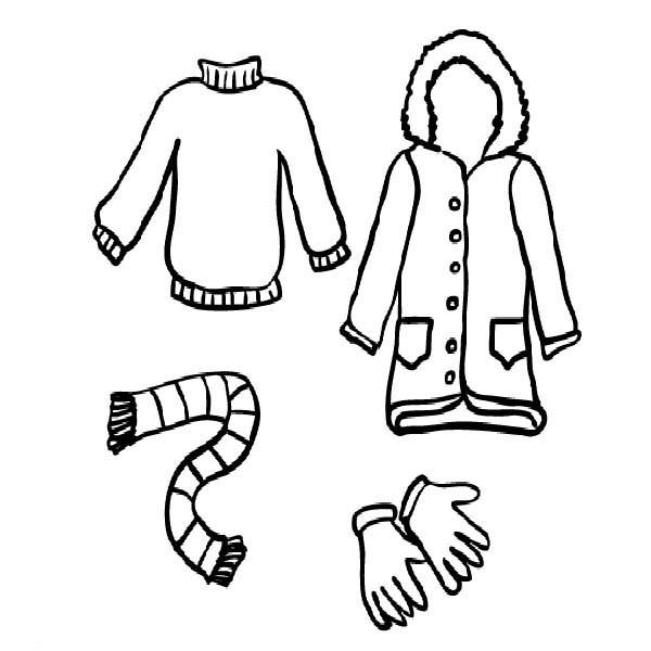 Розмальовка Зимовий одяг