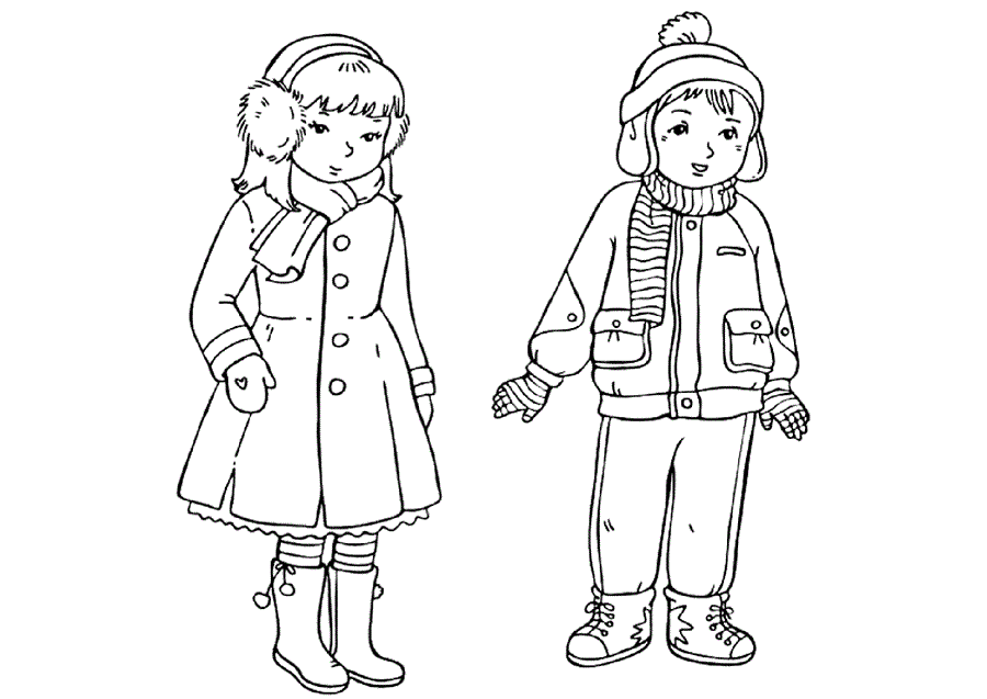 Діти в зимовому одязі