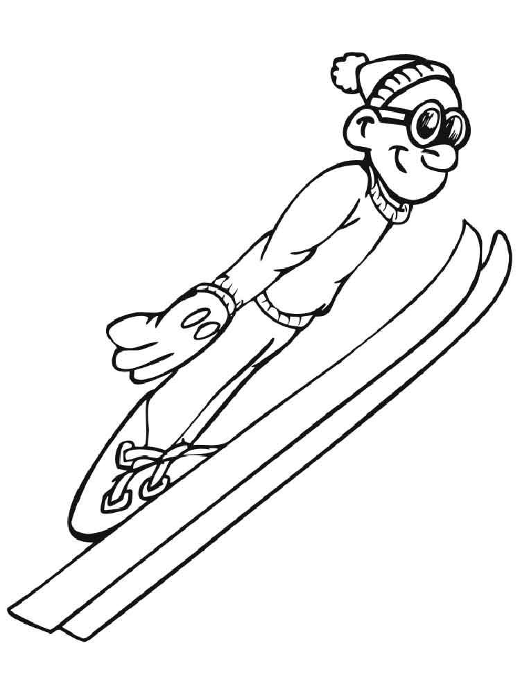 Чоловік на лижах