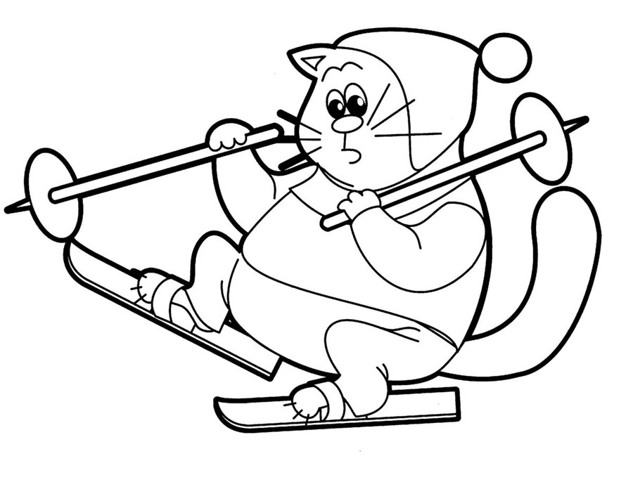 Кіт на лижах