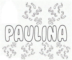 Розмальовки Імена Пауліна