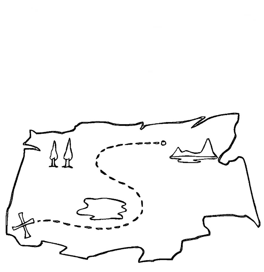 Малюнок карта скарбів