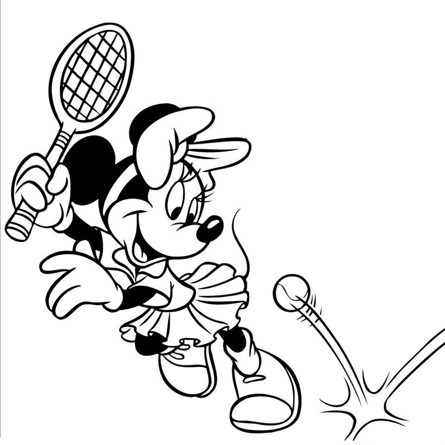 Мінні грає в теніс