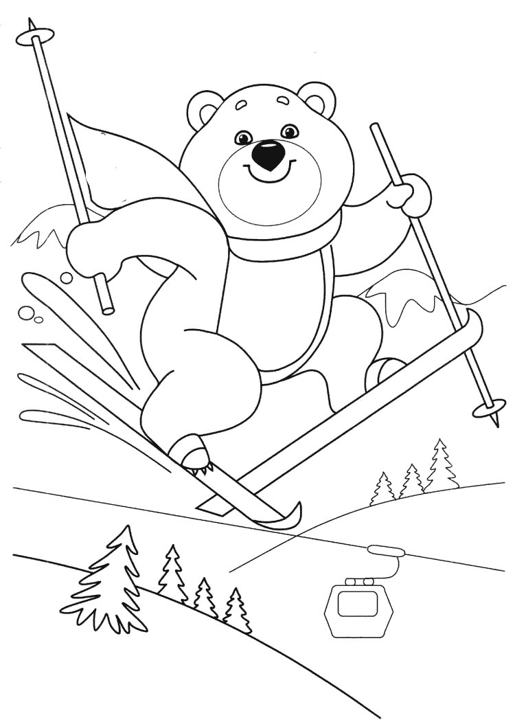 Ведмідь на лижах