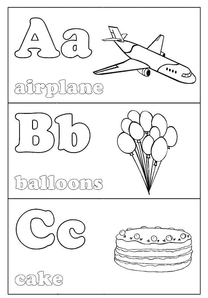 Букви A, B, C