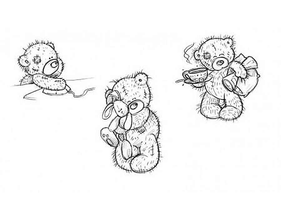 Малюнок Ведмедики тедді