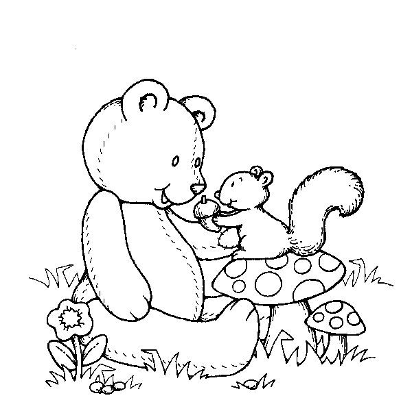 Ведмедик тедді і білка