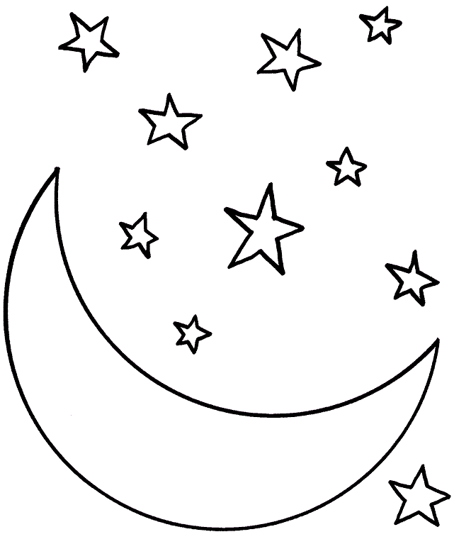 зірки і місяць