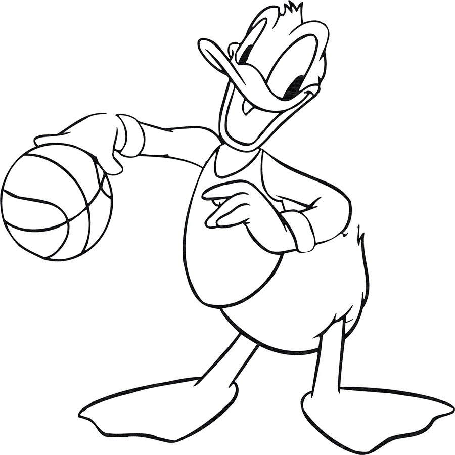 Дональд грає в баскетбол