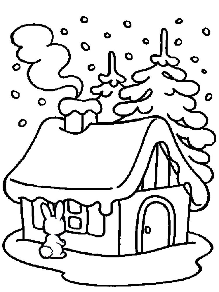 Розмальовка Зима для дітей 6 років