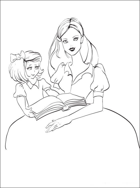 Мама і донька з книгою