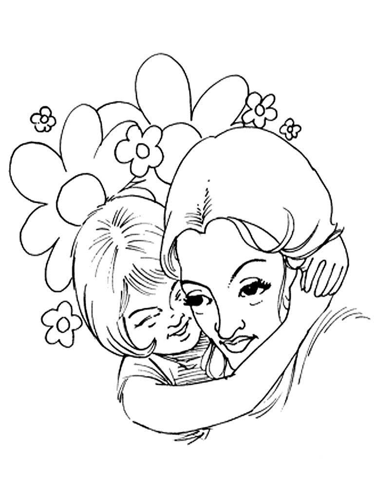 Розмальовки Мама і донька
