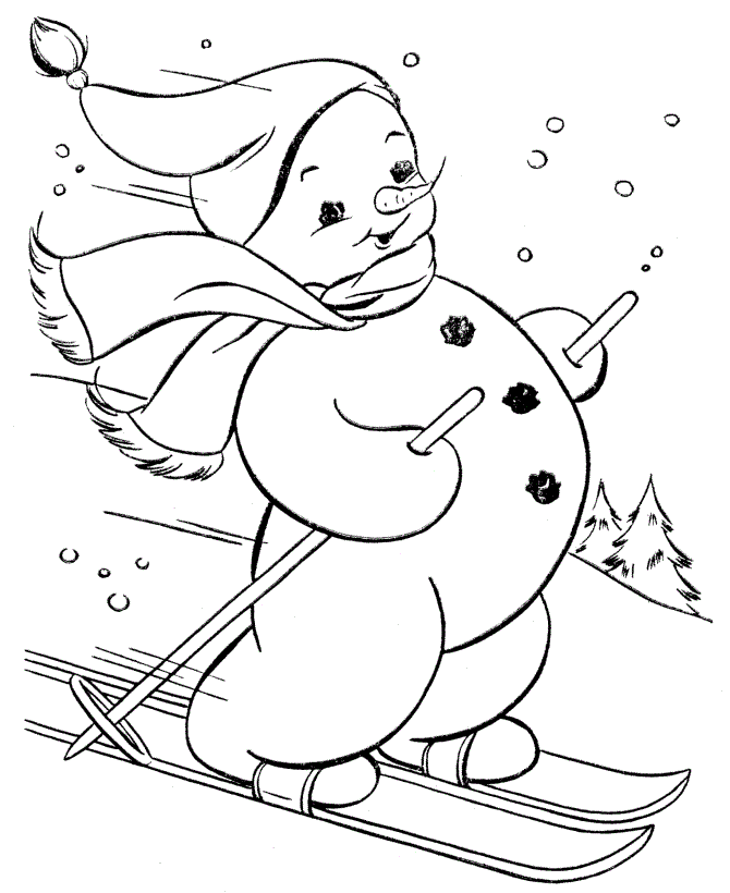 Сніговик на лижах