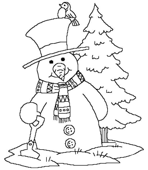 Сніговик в лісі