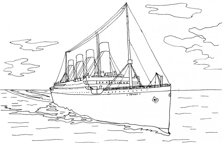 Розмальовка Титанік