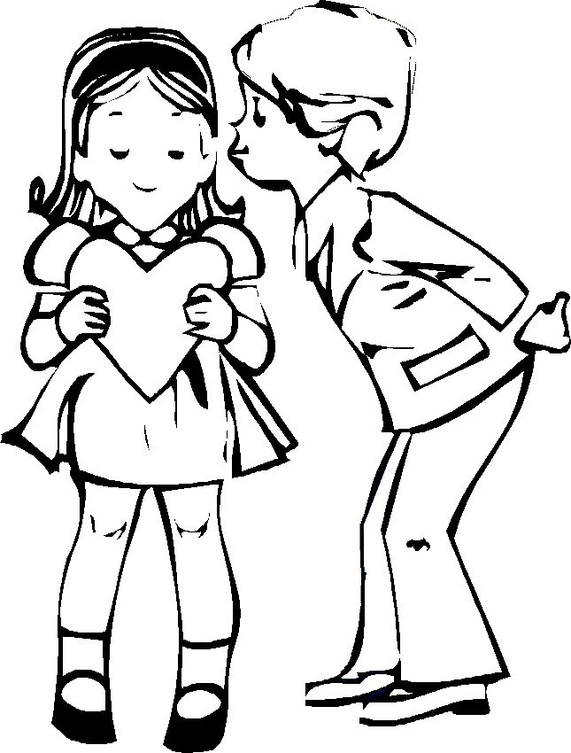 Малюнок Дівчинка і хлопчик
