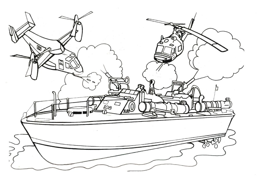 Вертольоти і корабель