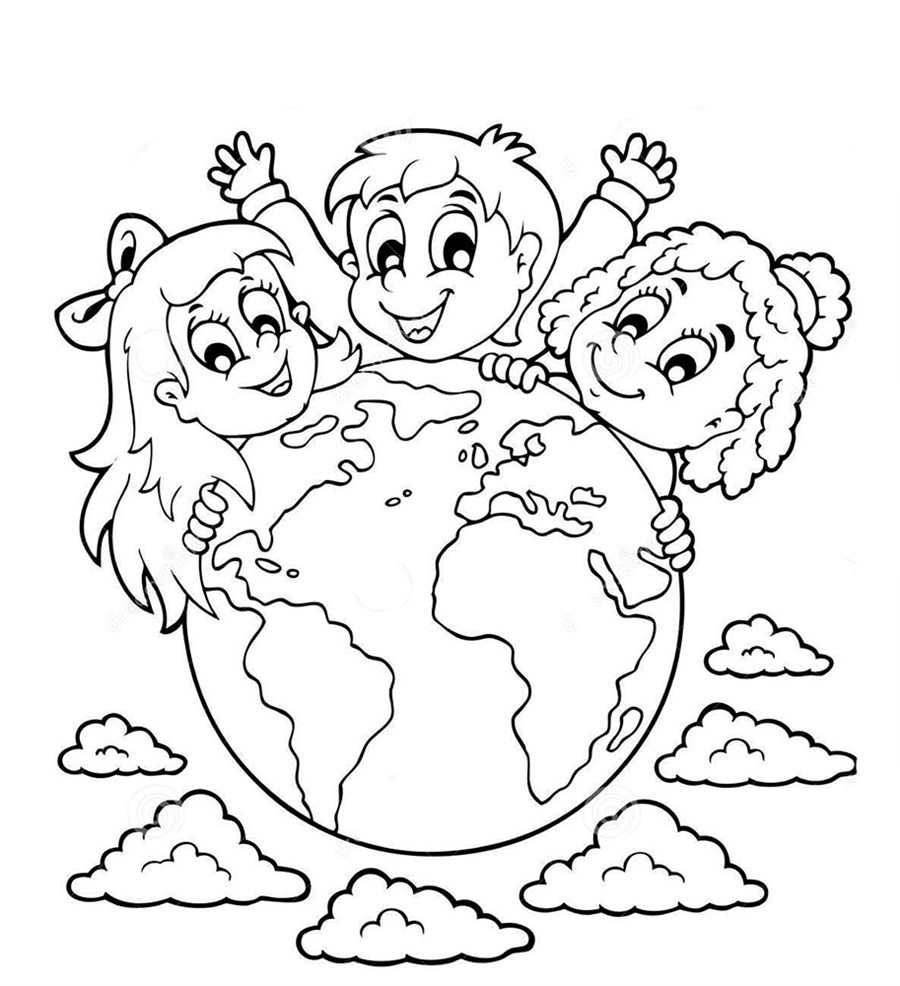 Діти з глобусом