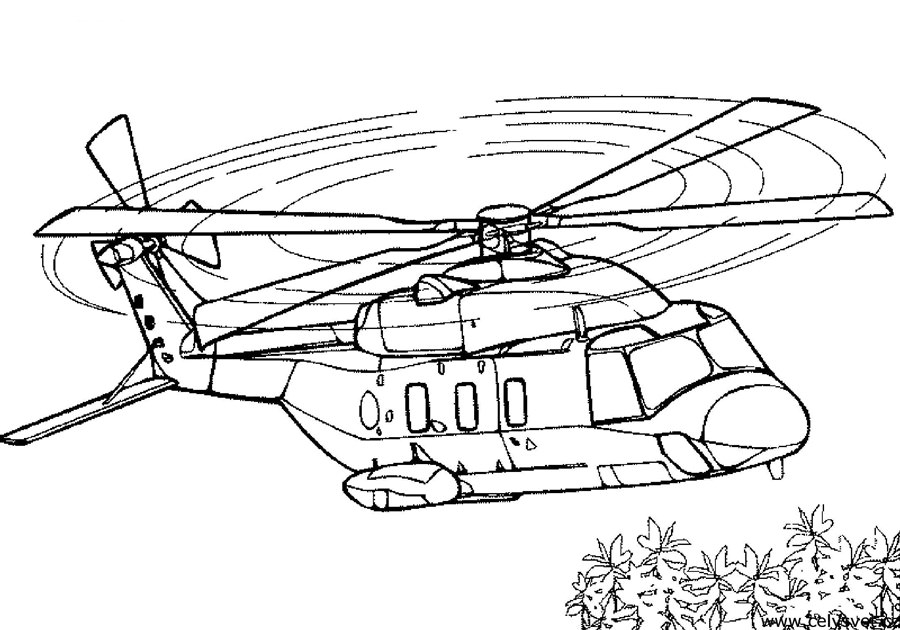 Розмальовка Вертоліт
