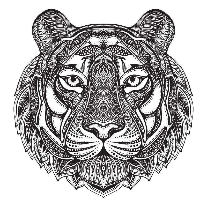 Розмальовка Тигр антистрес