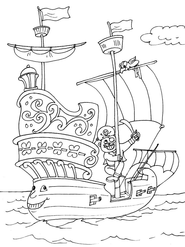 Малюнок Піратський корабель