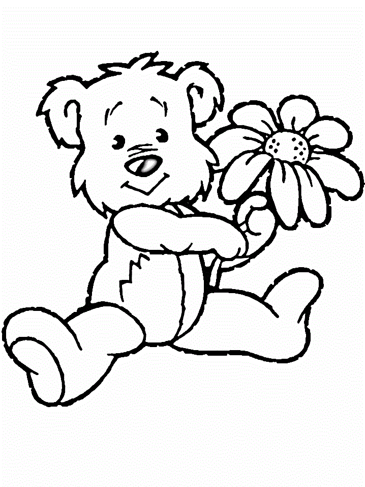 Ведмедик з квіткою