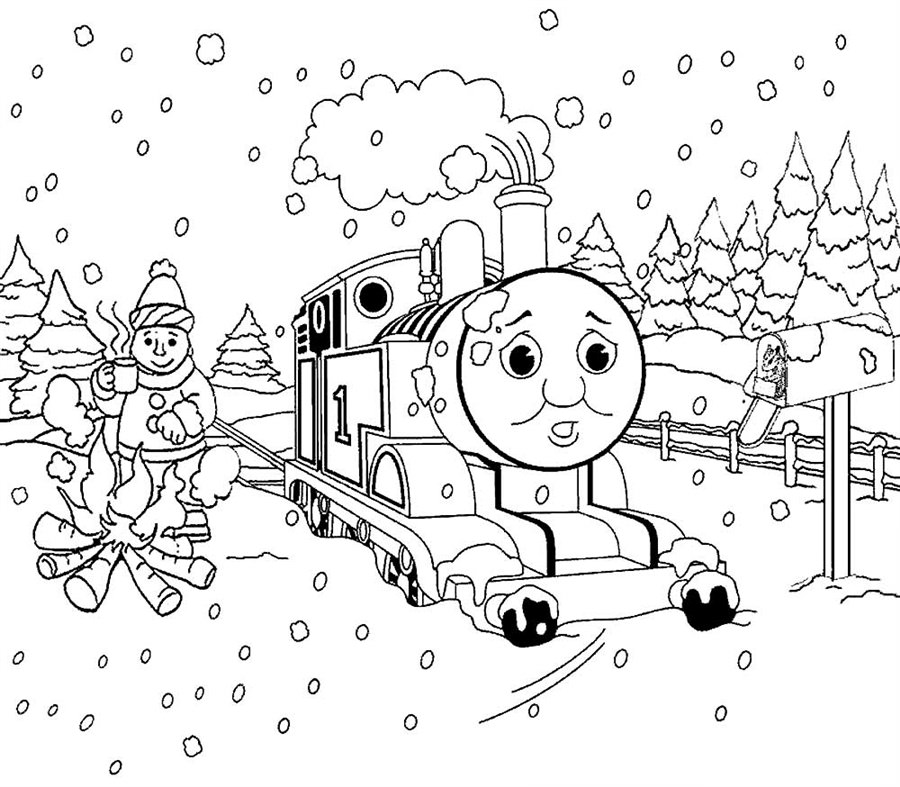 Паровозик Томас в снігу