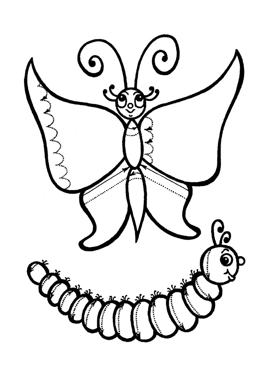 Метелик і гусениця