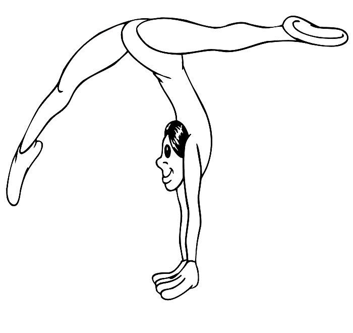 Гімнастка в шпагаті