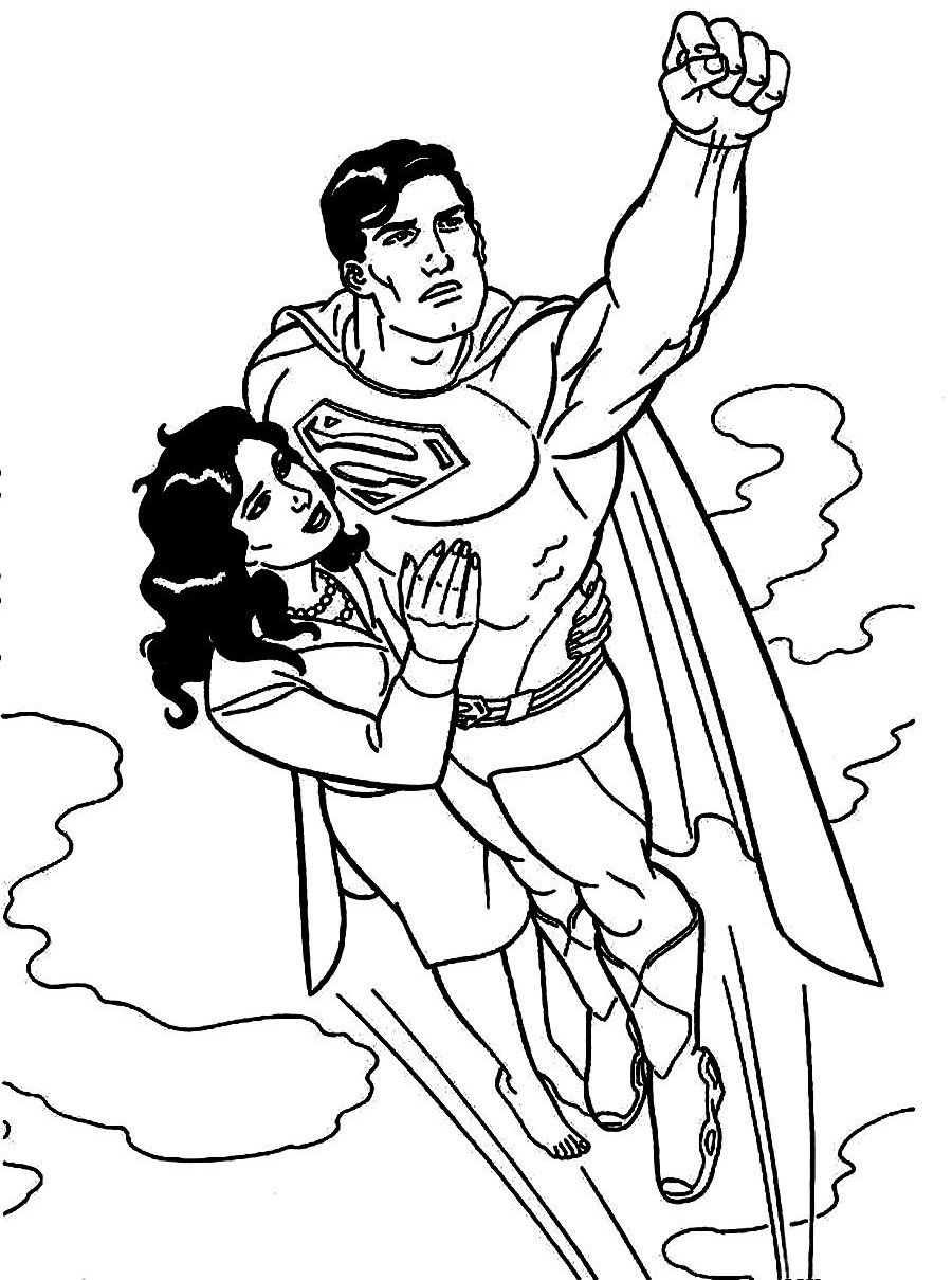 Супермен летить з дівчиною