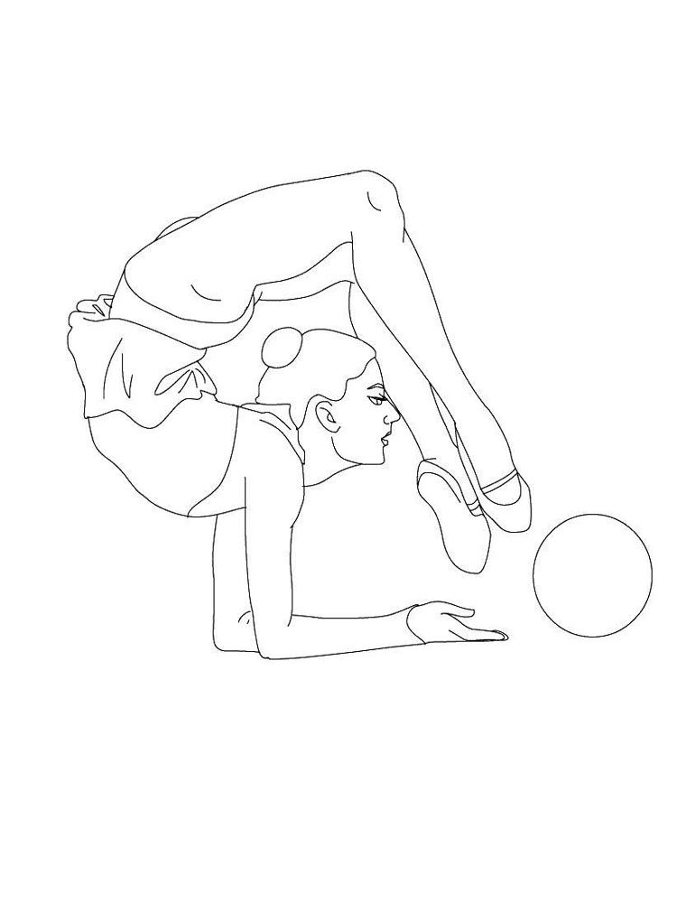 Картинка Гімнастка з м'ячем